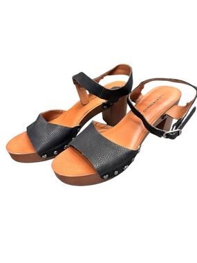 Lucky Brand Black Hashti Clog Style Sandals Size 9.5